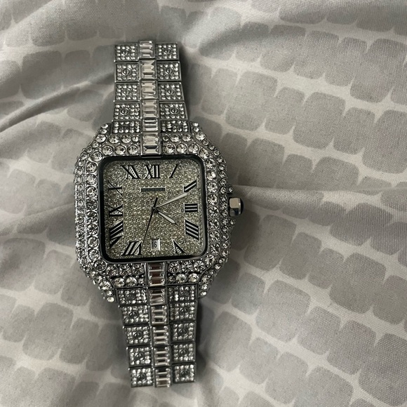 Silver Rhinestone Watch